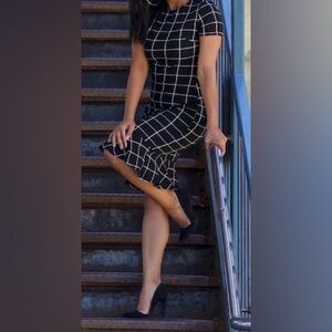 Shein Classy Black & White Dress. Like New!